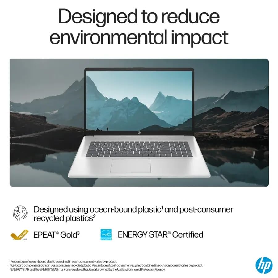 HP 17 Business Laptop 2025/2026 Edition, 17.3" FHD IPS Display, AMD 7000 Series Ryzen Processor (Beats Intel i7-1355U), Copilot Key, 32GB RAM, 1TB SSD, HDMI, Wi-Fi 6, Windows 11 Pro, WOWPC USB - AOP3D tech