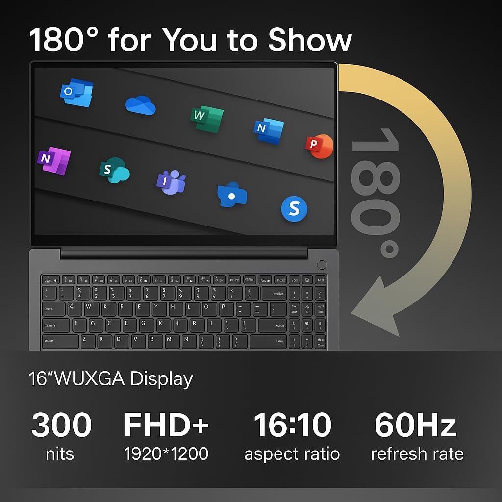 Lenovo Newly Released 16" Thinkpad Touchscreen Laptop(2025/2026 Edition) with Microsoft Office, Intel Core Ultra 5 125U, 64GB RAM, 2TB SSD, Backlit Keyboard, Fingerprint Reader, Windows 11 Pro-WOWPC - AOP3D tech