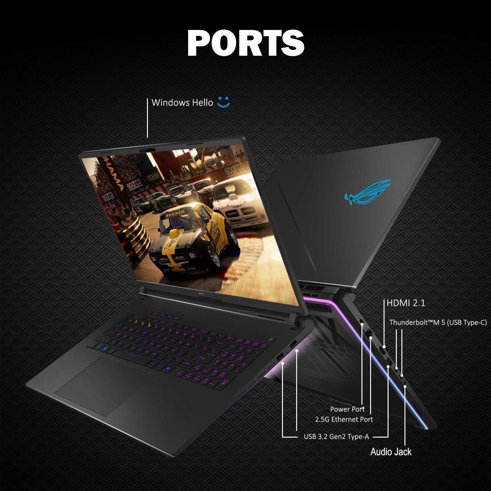 ASUS ROG Strix G18 Laptop, 18" 2.5K 240Hz Gaming Laptops, NVIDIA GeForce RTX 5080, Intel Core Ultra 9 275HX,64GB DDR5 RAM, 8TB SSD, Backlit Keyboard, Wi-Fi 7, Windows 11 Pro - AOP3D tech