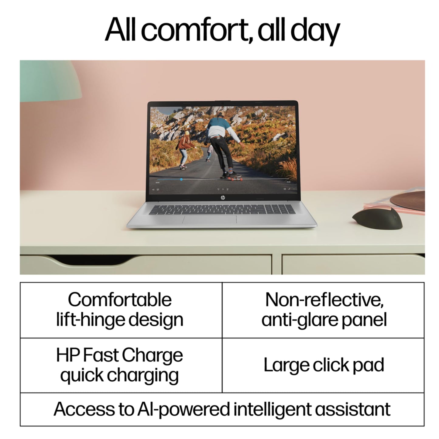 HP 17.3 inch Laptop with Lifetime Office 365 for The Web, Intel 13th 8 Cores i3 CPU (Beat 11th i5), 16GB RAM, 256GB SSD Storage, 10 Key Number Pad, Windows 11, No Mouse - AOP3D tech