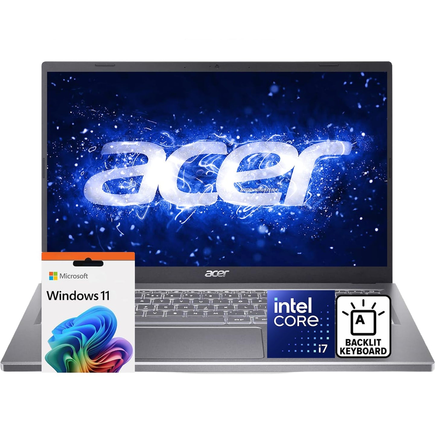 acer Aspire Premium 15.6" FHD Laptop | Intel Core i7-1255U up to 4.7GHz | 32GB RAM - 1TB PCIe SSD | Backlit Keyboard | Iris Xe Graphics | Wi-Fi 6 | Webcam | Sleek & Portable | Windows 11 - AOP3D tech