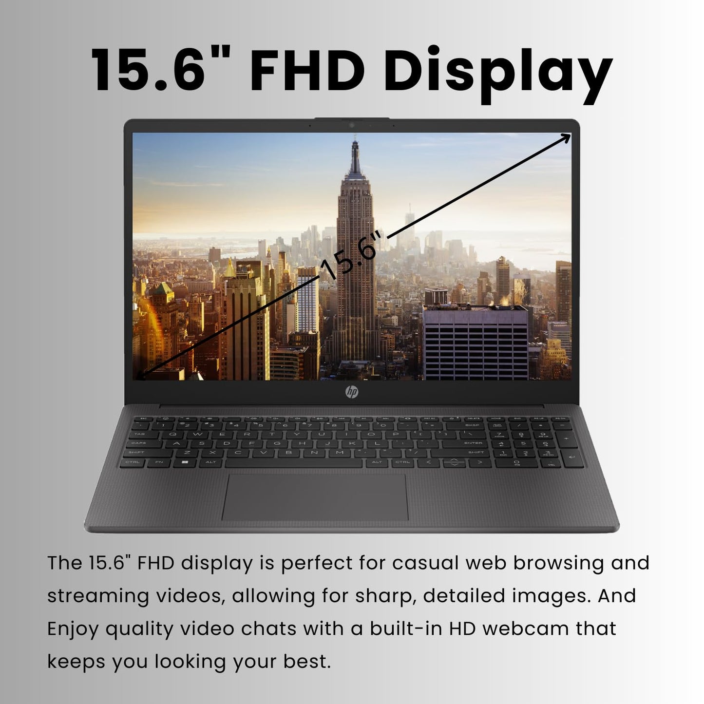 HP 255 G10 15.6" FHD Business Laptop, AMD Ryzen 7 7730U, 32GB RAM, 1TB PCIe SSD, Numeric Keypad, Webcam, Wi-Fi 6, HDMI, Windows 11 Pro, Black - AOP3D tech