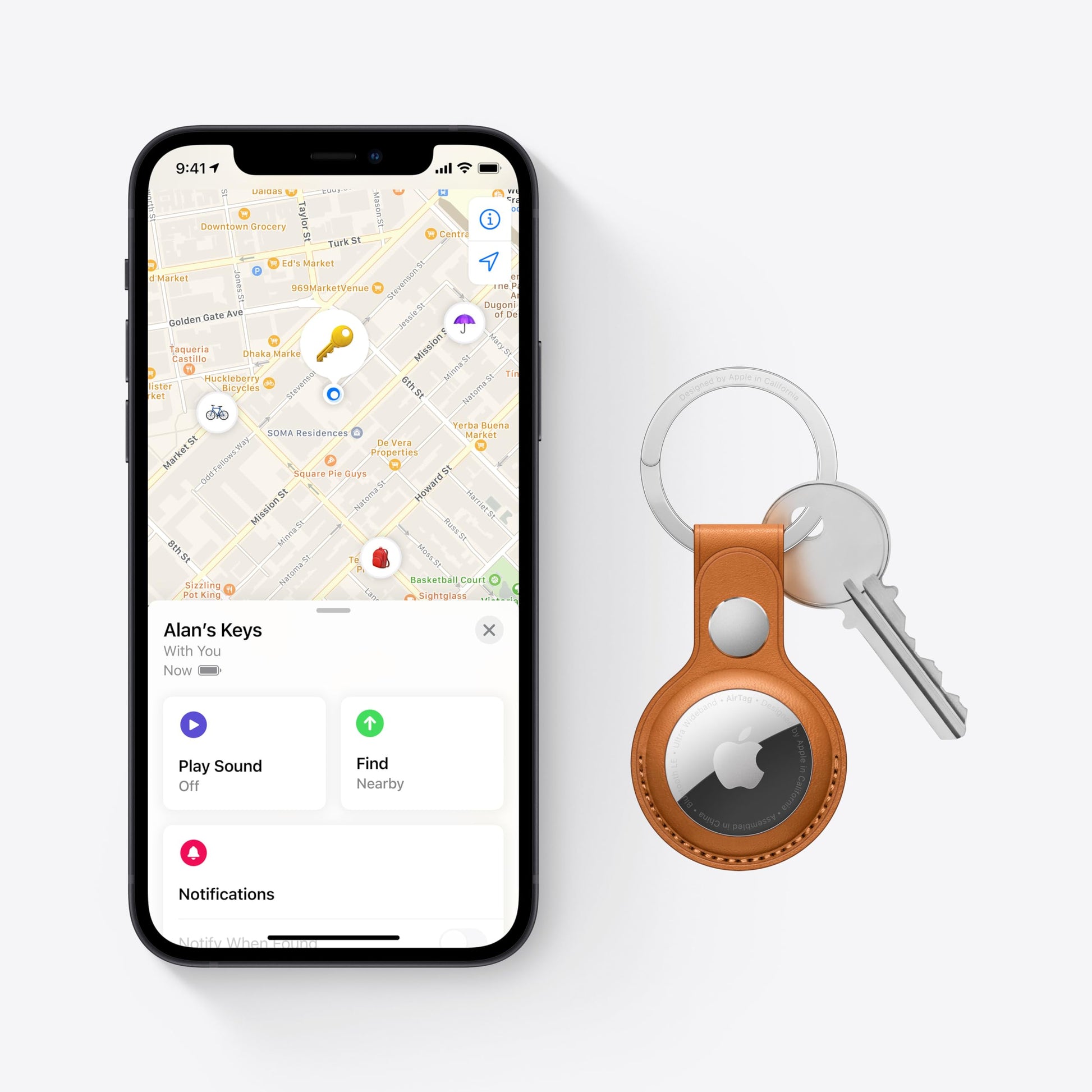 Apple AirTag. Keep Track of and find Your Keys, Wallet, Luggage, Backpack, and More. Simple one-tap Set up with iPhone or iPad - AOP3D tech