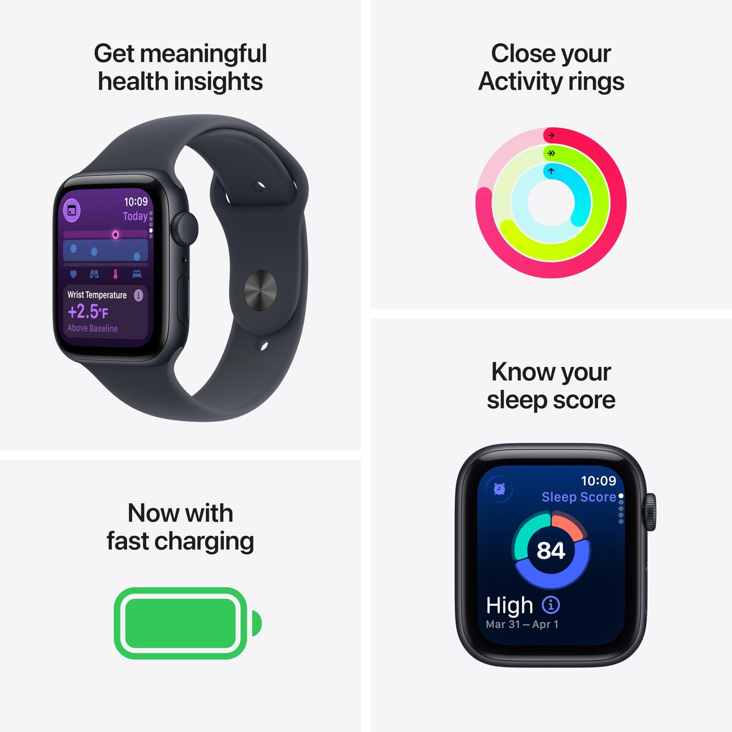 Apple Watch SE 3 [GPS 40mm] Smartwatch with Starlight Aluminum Case with Starlight Sport Band - S/M. Fitness and Sleep Trackers, Heart Rate Monitor, Always-On Display, Water Resistant - AOP3D tech