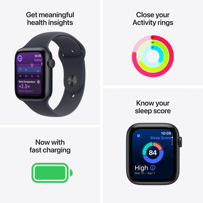 Apple Watch SE 3 [GPS 40mm] Smartwatch with Starlight Aluminum Case with Starlight Sport Band - S/M. Fitness and Sleep Trackers, Heart Rate Monitor, Always-On Display, Water Resistant - AOP3D tech