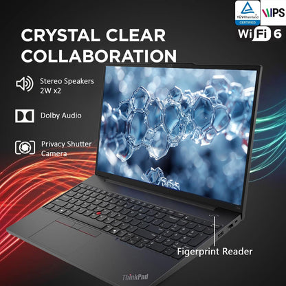 Lenovo Newly Released 16" Thinkpad Touchscreen Laptop(2025/2026 Edition) with Microsoft Office, Intel Core Ultra 5 125U, 64GB RAM, 2TB SSD, Backlit Keyboard, Fingerprint Reader, Windows 11 Pro-WOWPC - AOP3D tech
