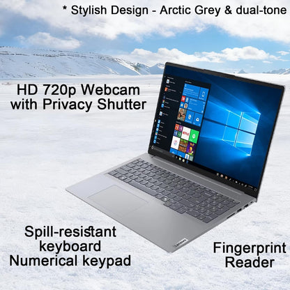 Lenovo ThinkBook 16 Gen 7 Business Laptop (16" FHD+ Anti-Glare, AMD Ryzen 5 7533HS (> i7-1255U), 32GB DDR5 RAM, 1TB SSD), Fingerprint Reader, Webcam, Wi-Fi 6, Ethernet, Win 11 Pro w/ Copilot, Grey - AOP3D tech