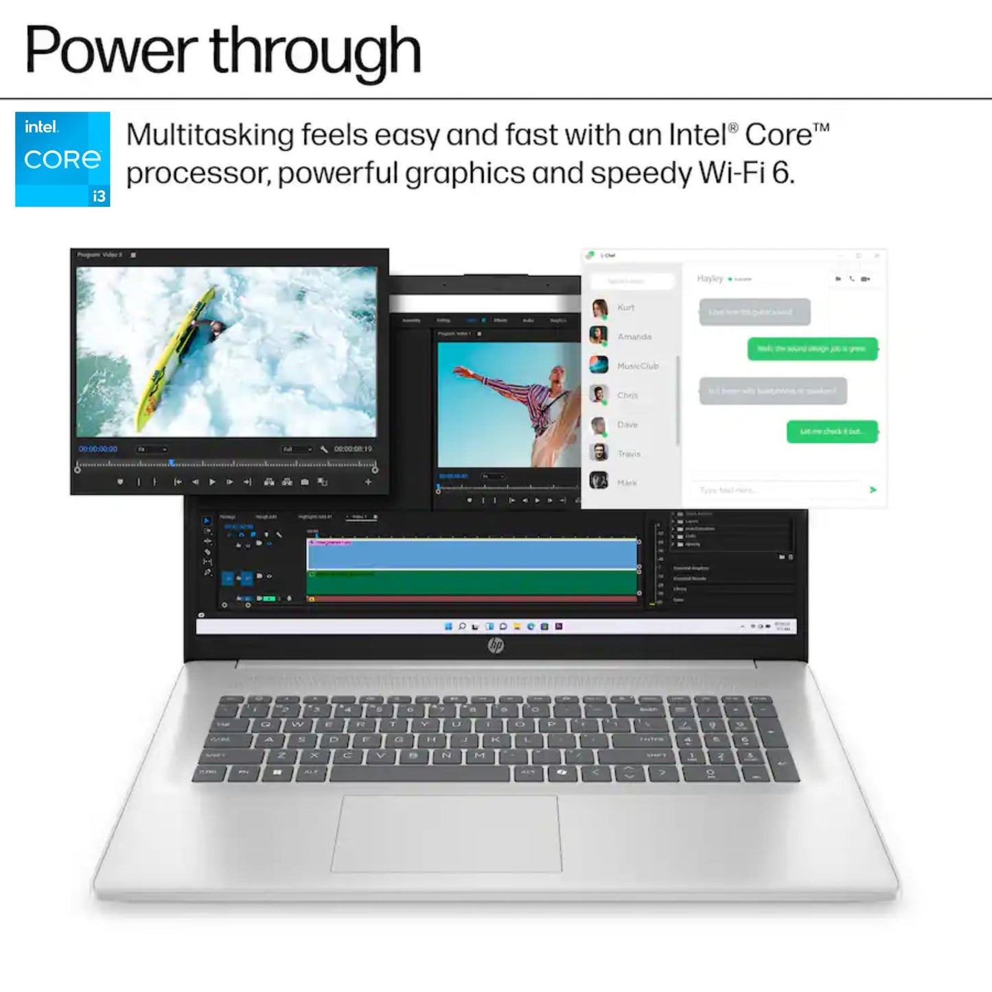 HP 17.3 inch Laptop with Lifetime Office 365 for The Web, Intel 13th 8 Cores i3 CPU (Beat 11th i5), 16GB RAM, 256GB SSD Storage, 10 Key Number Pad, Windows 11, No Mouse - AOP3D tech