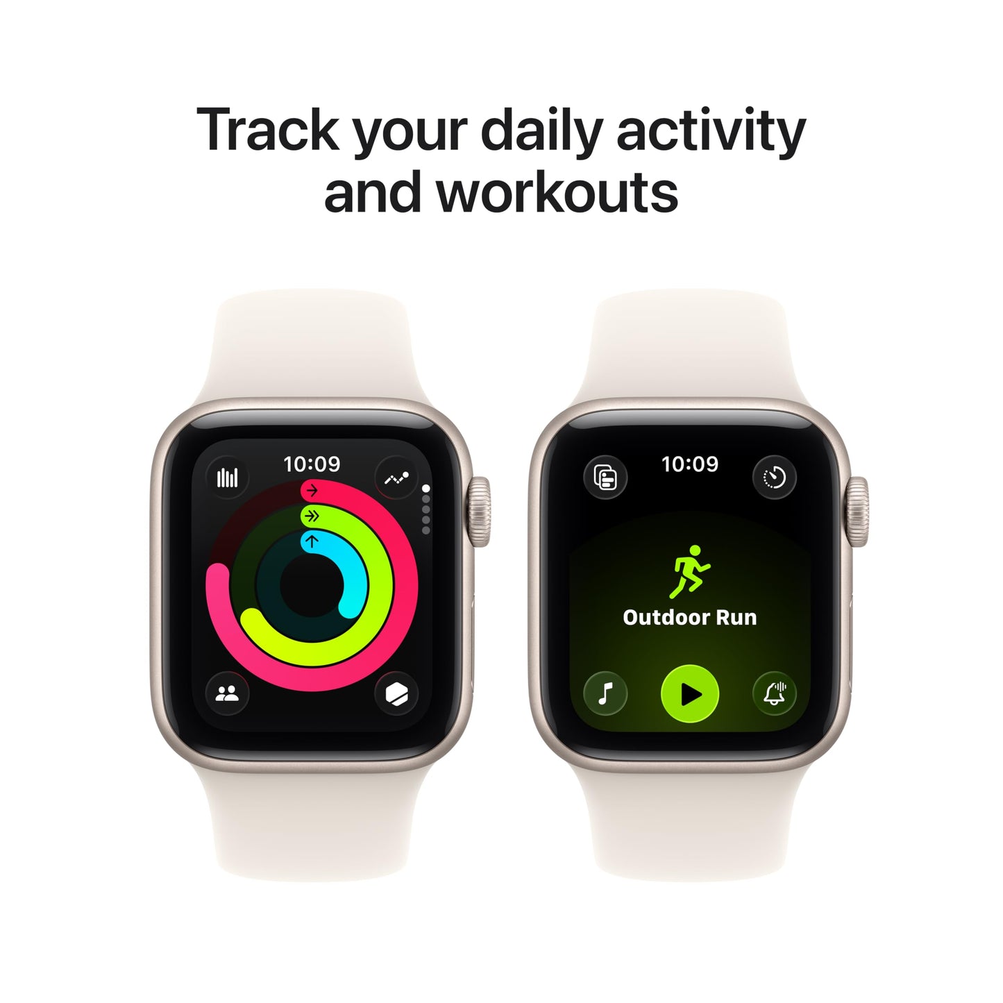 Apple Watch SE 3 [GPS 40mm] Smartwatch with Starlight Aluminum Case with Starlight Sport Band - S/M. Fitness and Sleep Trackers, Heart Rate Monitor, Always-On Display, Water Resistant - AOP3D tech