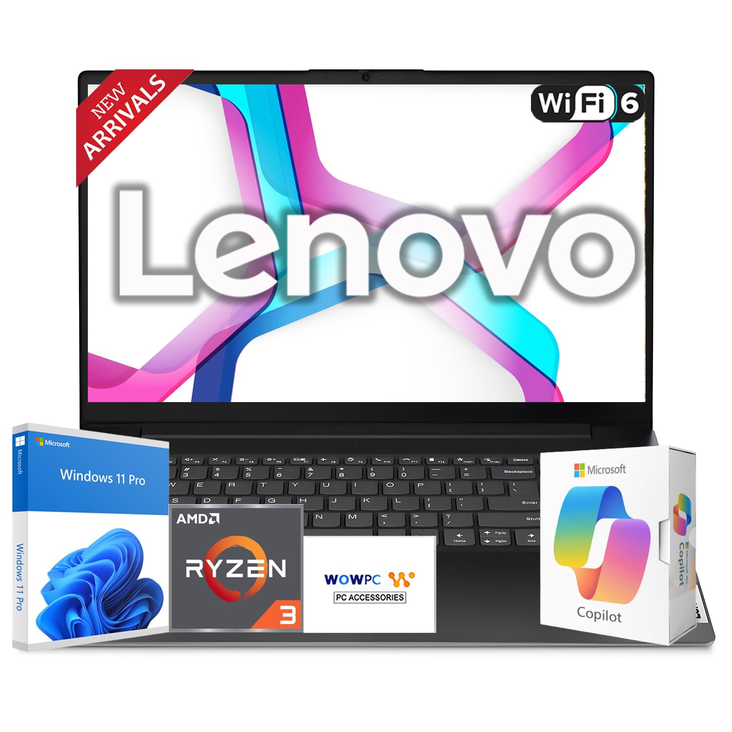 Lenovo 2026 New Generation Business and Student Laptop, Ryzen 3 7000-Series(Outperforms Intel i5-1235U), 16GB DDR5, 256GB PCIE, 15.6" FHD Display, Ultra Quiet Design, Long Battery Life, Windows 11 Pro - AOP3D tech