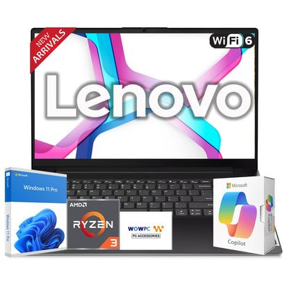 Lenovo 2026 New Generation Business and Student Laptop, Ryzen 3 7000-Series(Outperforms Intel i5-1235U), 16GB DDR5, 256GB PCIE, 15.6" FHD Display, Ultra Quiet Design, Long Battery Life, Windows 11 Pro - AOP3D tech