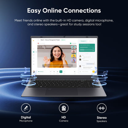 Coolby 15.6inch Laptop, 12GB RAM/256GB SSD, 1920x1080 IPS Display, Intel N95(Beats N5095) Quad Core Laptop Computer, Support Fingerprint, WiFi 5, BT - AOP3D tech