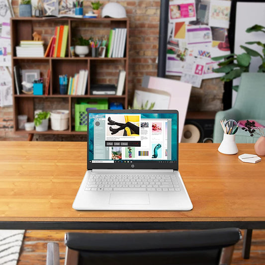 HP Latest Stream 14" HD Laptop, Intel Celeron Processor, 4GB Memory, 64GB eMMC Storage, Fast Charge, HDMI, Up to 11 Hours Long Battery Life, Office 365 1-Year, Win 11 S, Microfiber Bundle, White - AOP3D tech