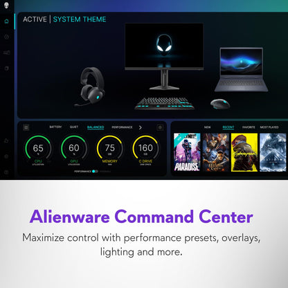 Alienware 16 Aurora Gaming Laptop AC16250-16" WQXGA 120Hz Display, Intel Core 7-240H Processor, 16GB DDR5 RAM, 1TB SSD, NVIDIA GeForce RTX 5050 8GB Graphics, Windows 11 Home, Onsite Service - Blue - AOP3D tech