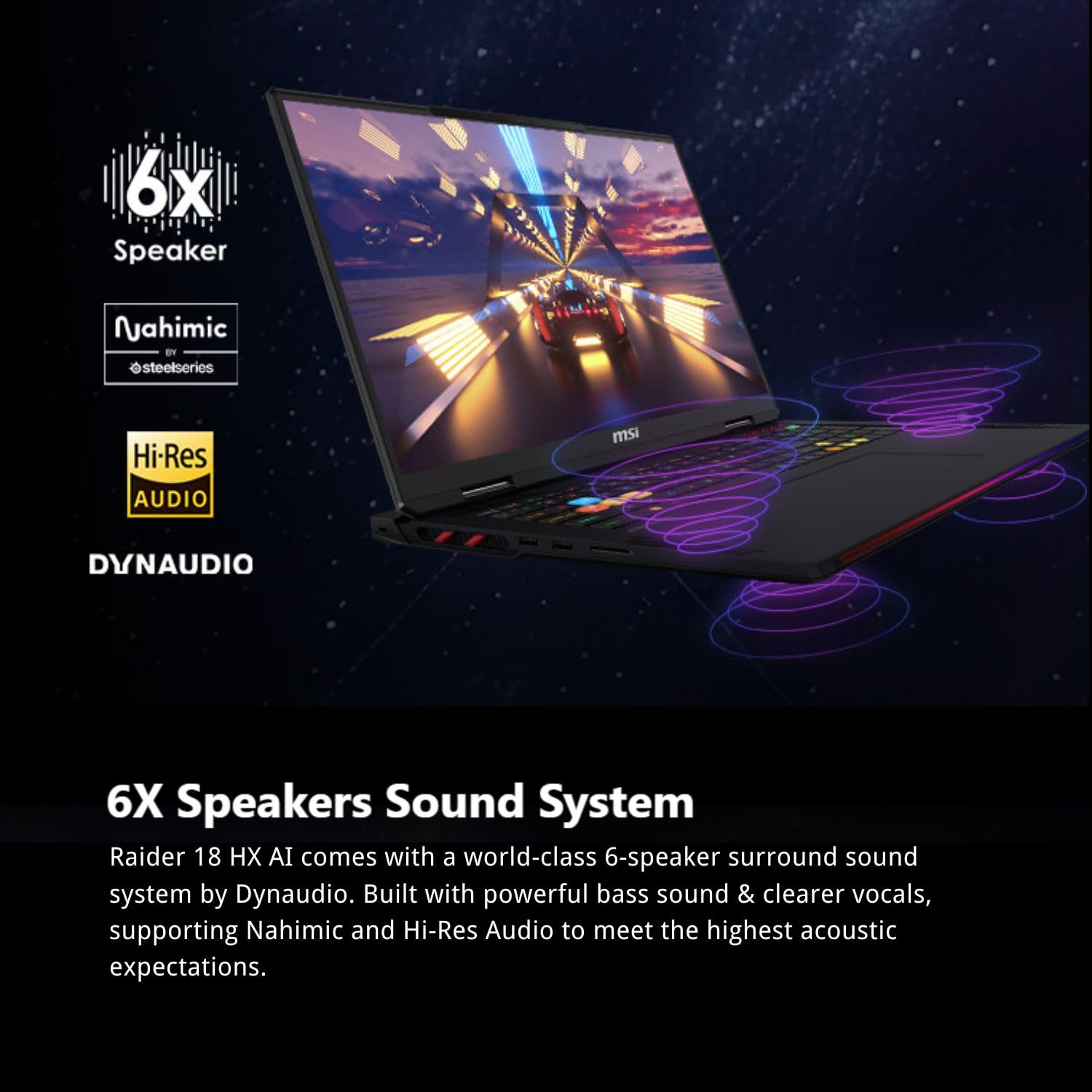 msi Raider 18 HX RTX 5090 Gaming Laptop, 18" 4K MiniLED Display, Intel Core Ultra 9 285HX, 96GB DDR5 RAM, 2TB SSD, RGB Backlit KB, Fingerprint Reader, Thunderbolt 5, Wi-Fi 7, Black, Windows 11 Home - AOP3D tech