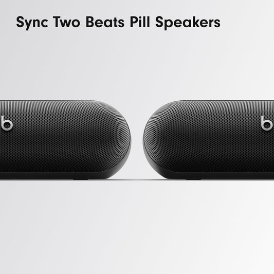Beats Pill - Portable Bluetooth Speaker - Up to 24H Battery Life, Water Resistant, Bluetooth, Apple & Android Compatible, Seriously Loud Sound for Home, Outdoor and Travel - Matte Black - AOP3D tech