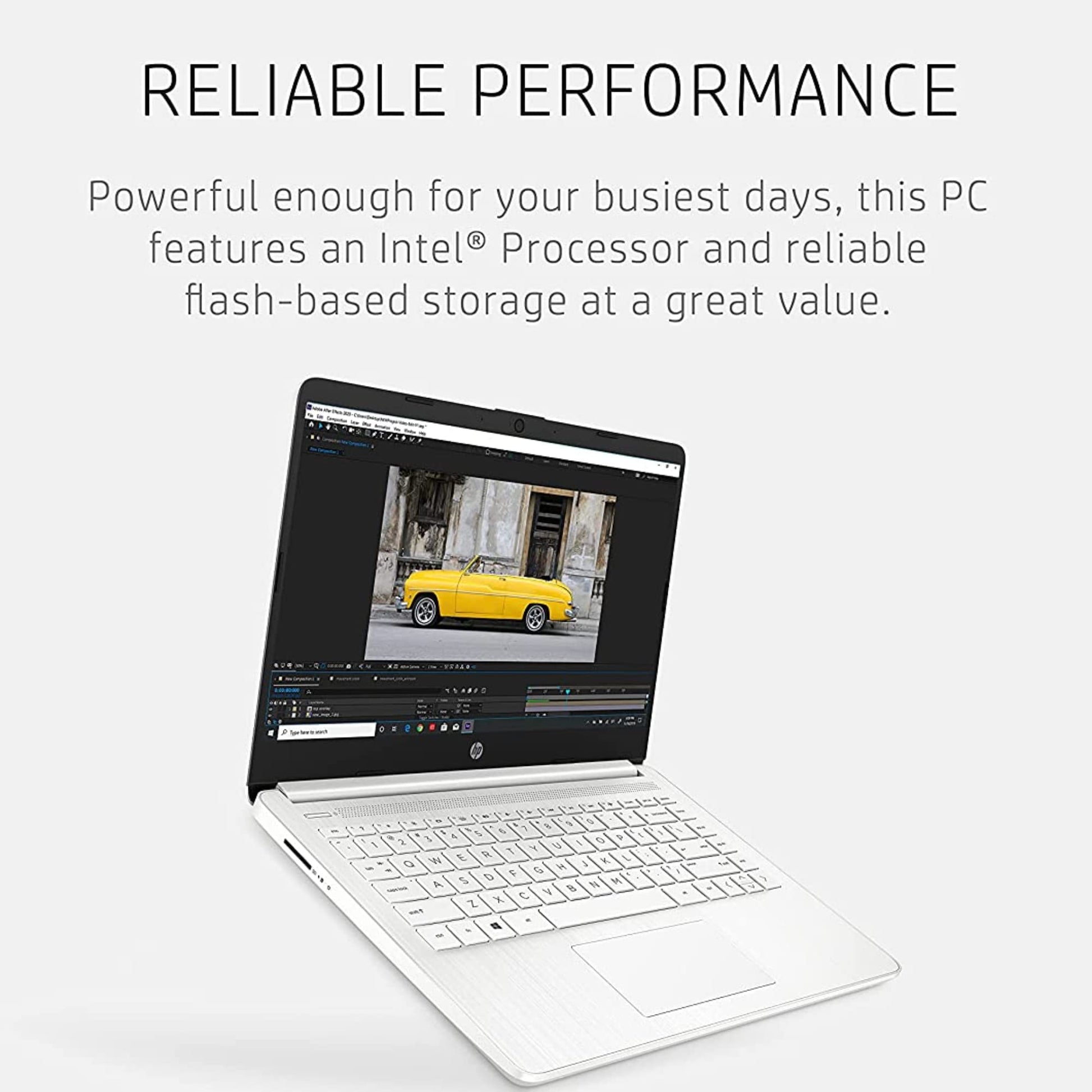 HP Latest Stream 14" HD Laptop, Intel Celeron Processor, 4GB Memory, 64GB eMMC Storage, Fast Charge, HDMI, Up to 11 Hours Long Battery Life, Office 365 1-Year, Win 11 S, Microfiber Bundle, White - AOP3D tech