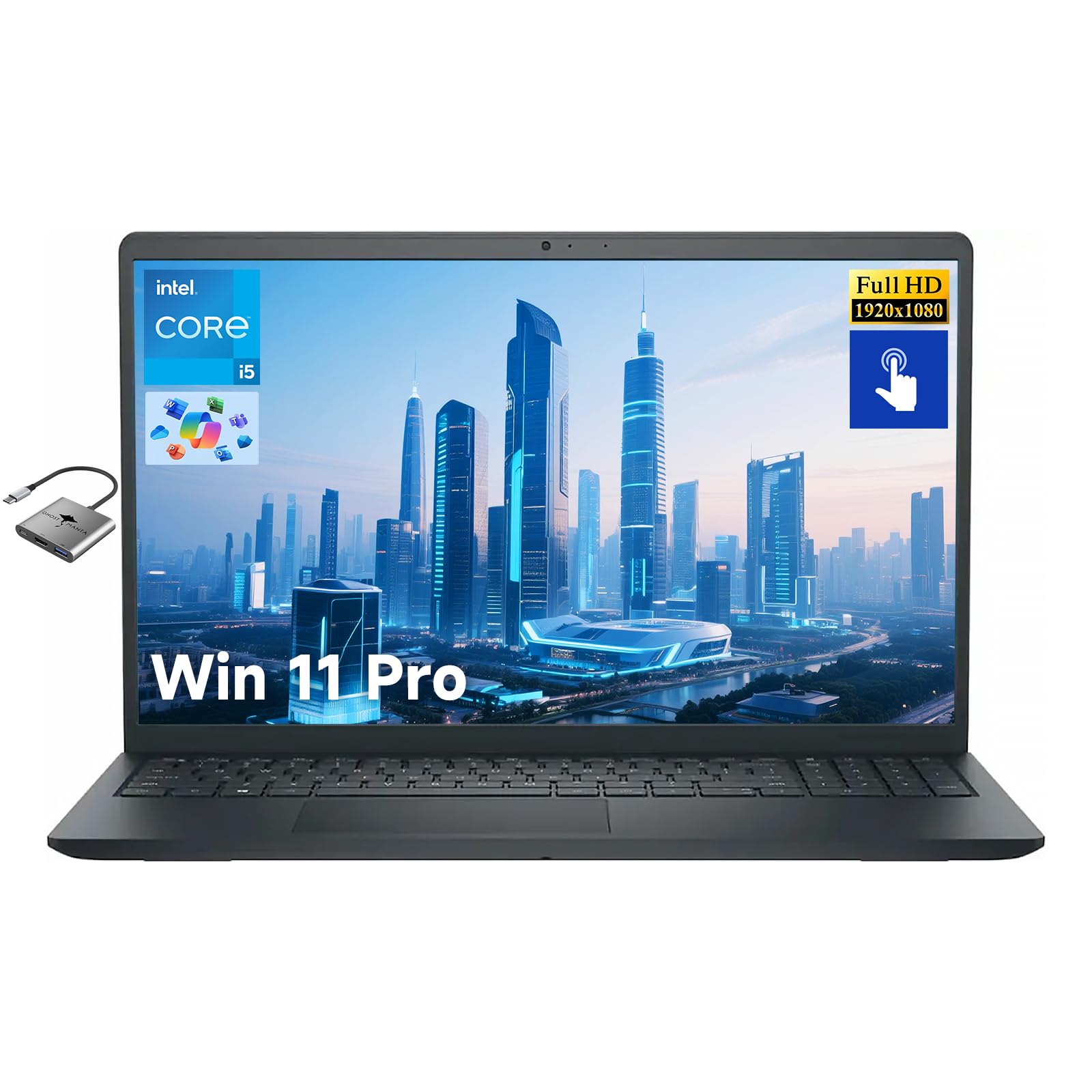 Dell Inspiron 15 Business Laptop, 15.6" FHD Touchscreen, Intel 10-Core i5-1334U, 16GB RAM 512GB SSD Wi-Fi 6, Win 11 Pro, Laptop Computer for Work School Home Office Professional Use - AOP3D tech