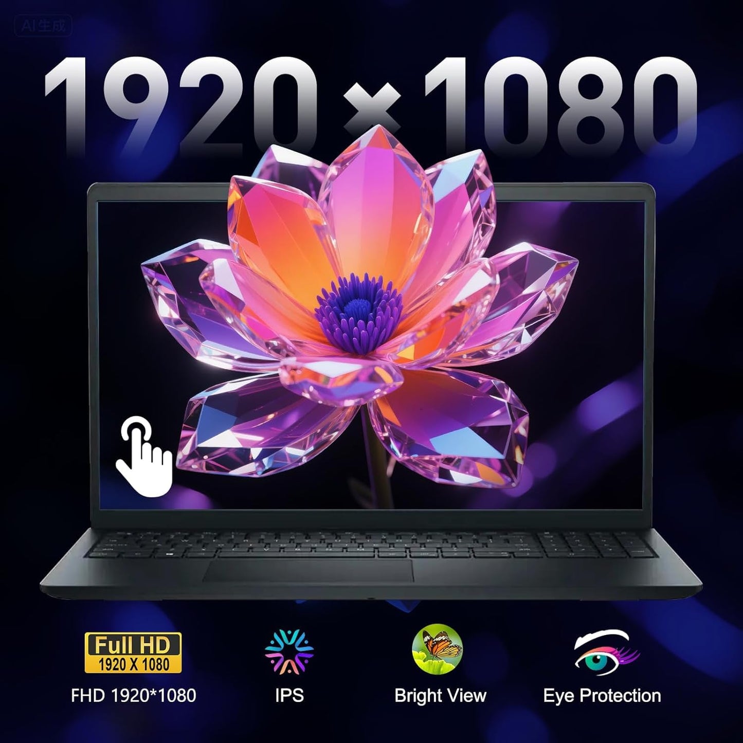 Dell Inspiron 15.6" FHD Touchscreen Laptop, 13th Gen Intel Core i5 (Beat i7-1250U), 12GB RAM, 768GB Storage (256GB PCIe SSD + 512GB External), Anti-Glare, Win 11 with MS Office, Long Battery Life - AOP3D tech
