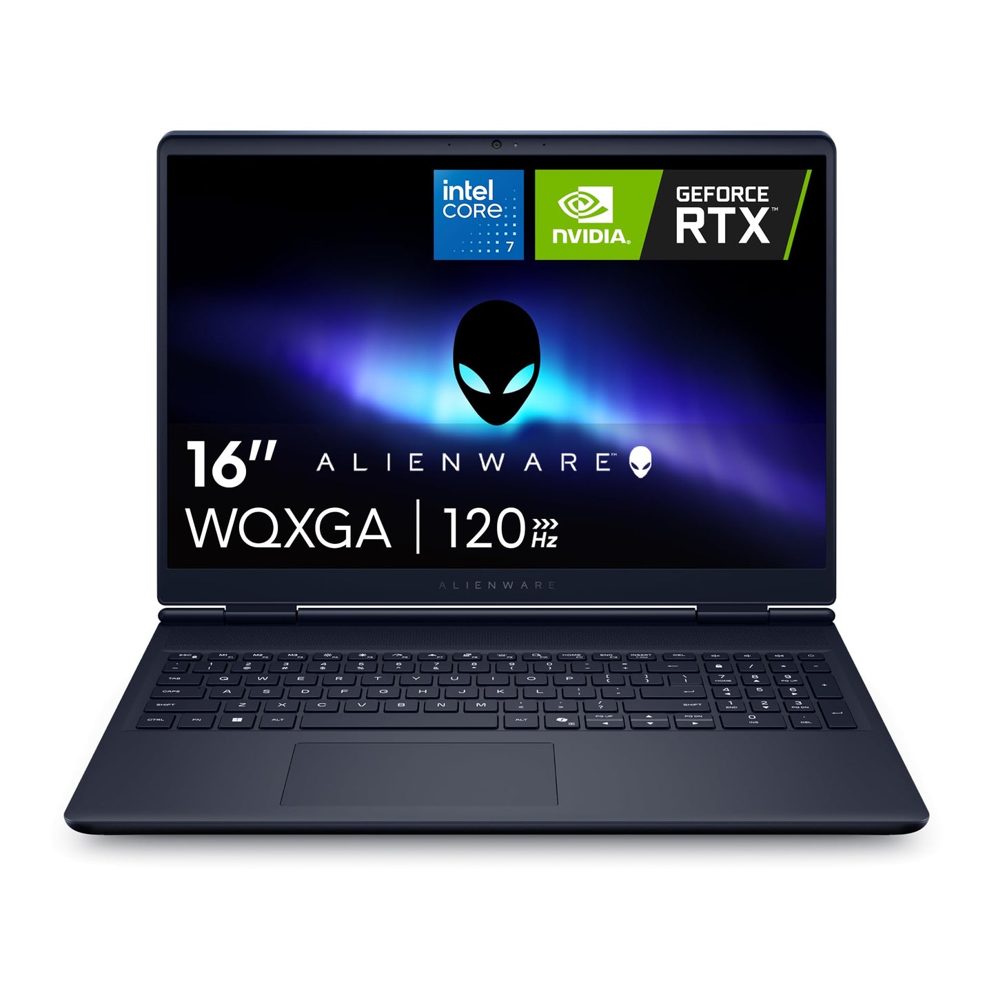 Alienware 16 Aurora Gaming Laptop AC16250-16" WQXGA 120Hz Display, Intel Core 7-240H Processor, 16GB DDR5 RAM, 1TB SSD, NVIDIA GeForce RTX 5050 8GB Graphics, Windows 11 Home, Onsite Service - Blue - AOP3D tech