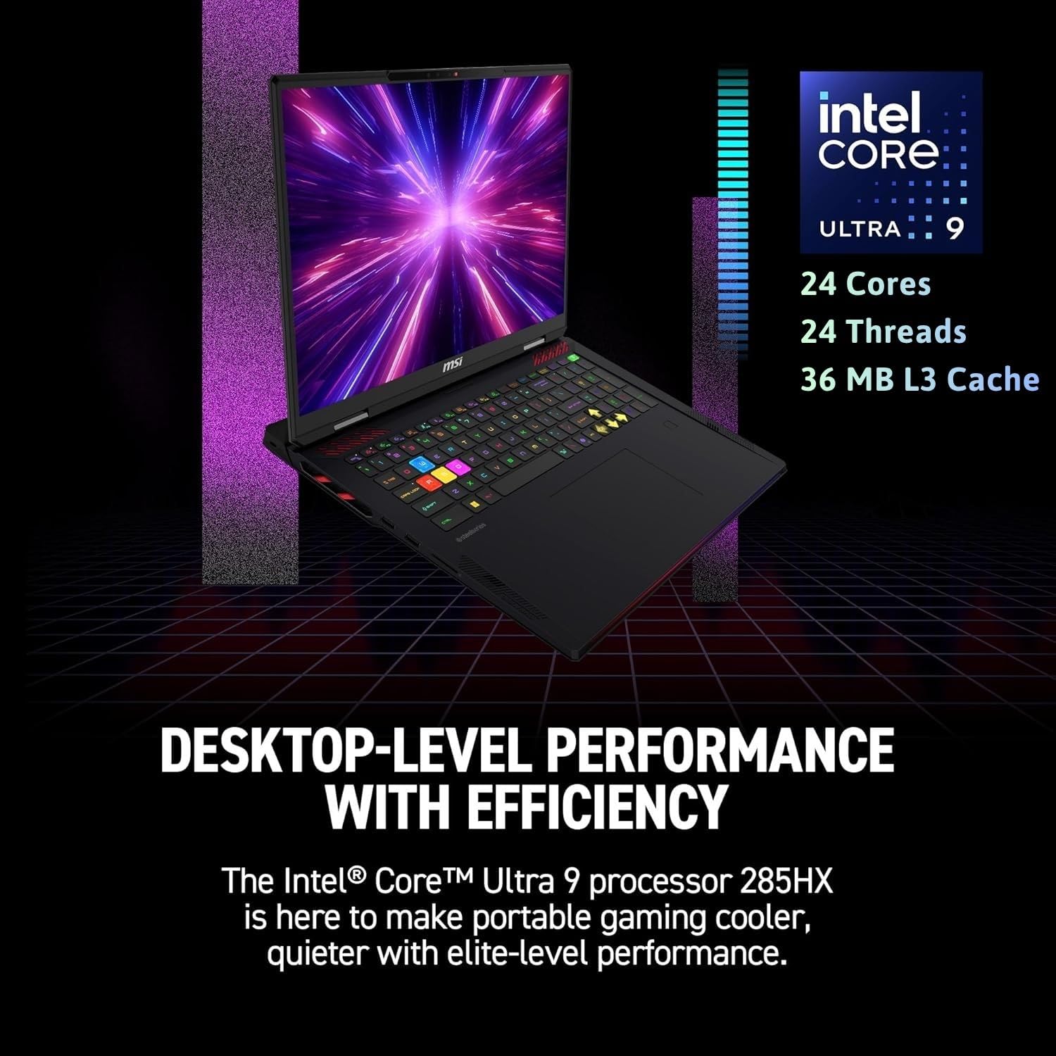 msi Raider 18 HX RTX 5090 Gaming Laptop, 18" UHD+ 120Hz Display, Intel Core Ultra 9 285HX, 96GB DDR5 RAM, 4TB SSD, RGB Backlit KB, Fingerprint Reader, Thunderbolt 5, Wi-Fi 7, Black, Windows 11 Home - AOP3D tech