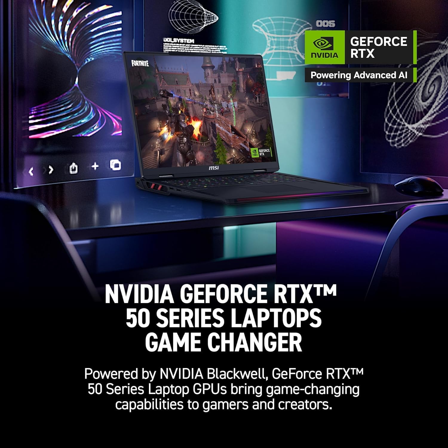 msi Raider 18 HX RTX 5090 Gaming Laptop, 18" 4K MiniLED Display, Intel Core Ultra 9 285HX, 96GB DDR5 RAM, 2TB SSD, RGB Backlit KB, Fingerprint Reader, Thunderbolt 5, Wi-Fi 7, Black, Windows 11 Home - AOP3D tech