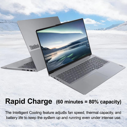 Lenovo ThinkBook 16 Gen 7 Business Laptop (16" FHD+ Anti-Glare, AMD Ryzen 5 7533HS (> i7-1255U), 32GB DDR5 RAM, 1TB SSD), Fingerprint Reader, Webcam, Wi-Fi 6, Ethernet, Win 11 Pro w/ Copilot, Grey - AOP3D tech