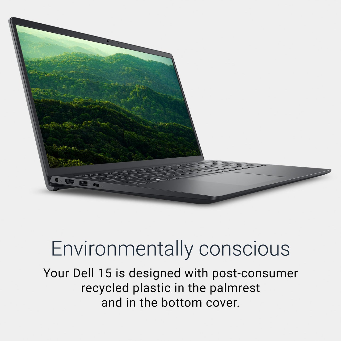 Dell 15 Laptop DC15255-15.6-inch FHD 120Hz Display, AMD Ryzen 5-7520U, 8GB LPDDR5 RAM, 512GB SSD, AMD Radeon 610M Graphics, Windows 11 Home, Onsite Service - Carbon Black - AOP3D tech