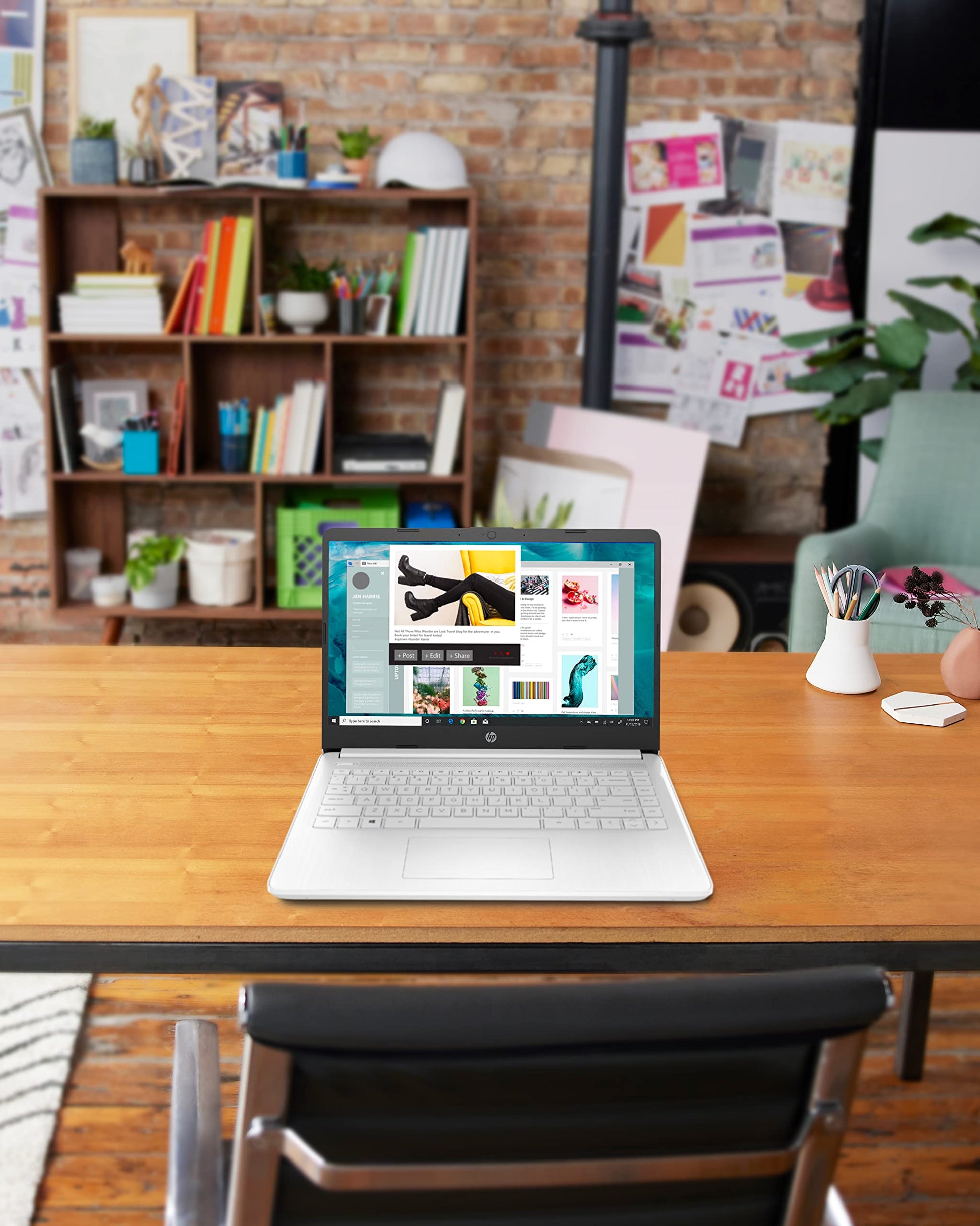 HP 14 Laptop, Intel Celeron N4020, 4 GB RAM, 64 GB Storage, 14-inch Micro-edge HD Display, Windows 11 Home, Thin & Portable, 4K Graphics, One Year of Microsoft 365 (14-dq0040nr, Snowflake White) - AOP3D tech