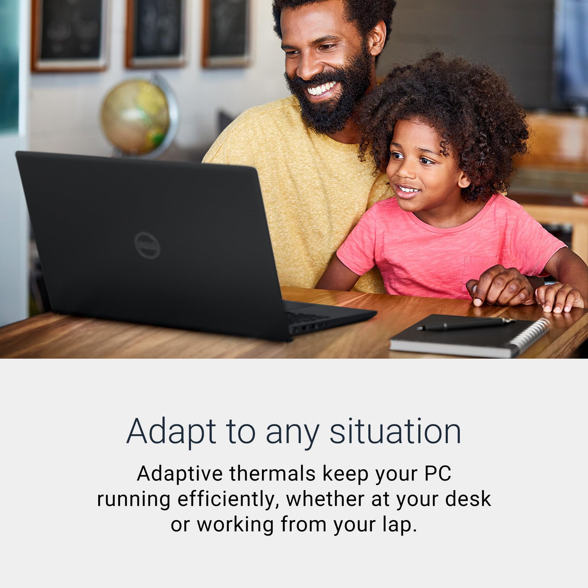 Dell 15 Laptop DC15255-15.6-inch FHD 120Hz Display, AMD Ryzen 5-7520U, 8GB LPDDR5 RAM, 512GB SSD, AMD Radeon 610M Graphics, Windows 11 Home, Onsite Service - Carbon Black - AOP3D tech
