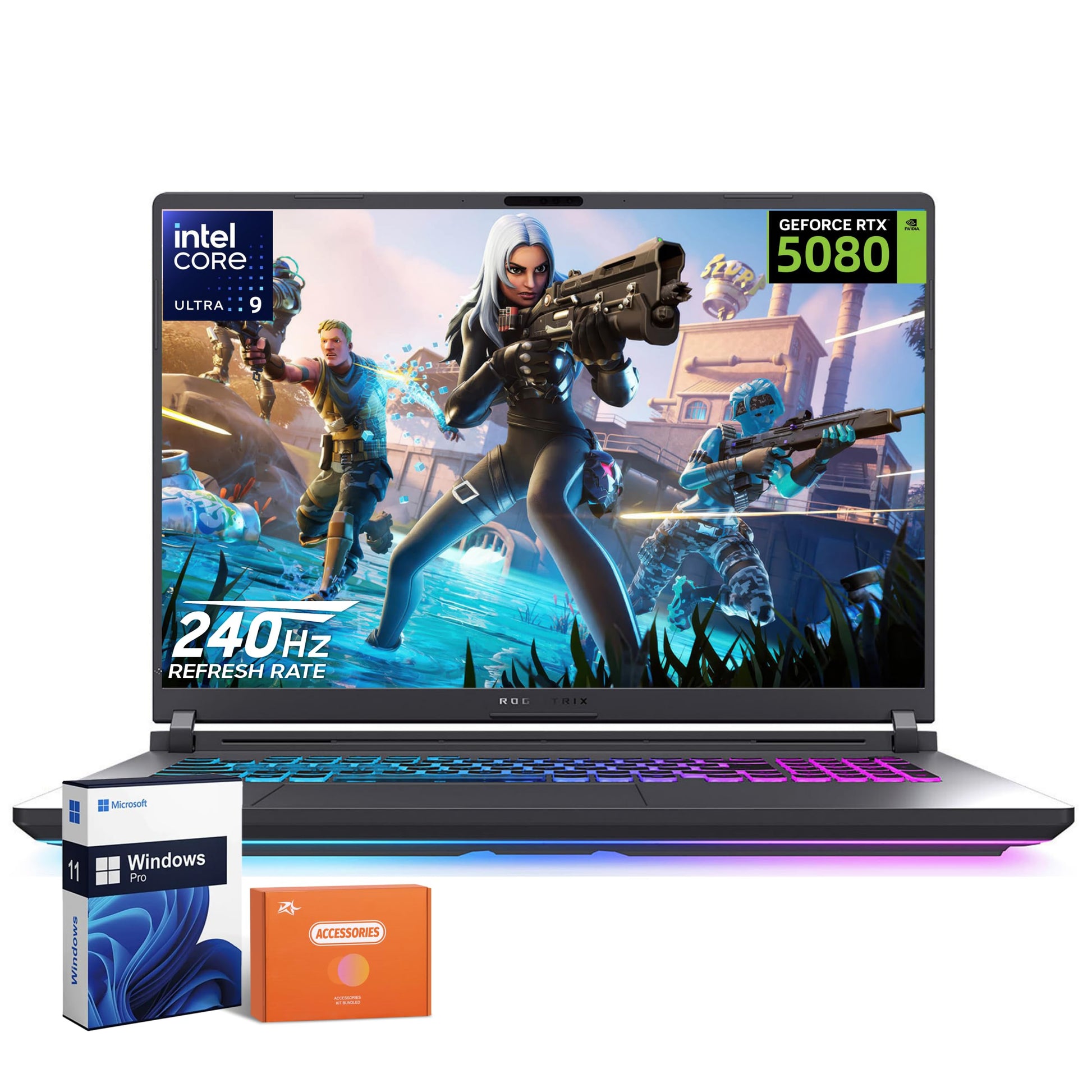 ASUS ROG Strix G18 Gaming Laptop 2025, Intel Ultra 9 275HX(24 Cores), NVIDIA GeForce RTX 5080, 18 Inch 2.5K 240Hz Display, 64GB DDR5, 4TB SSD, WiFi 7, Backlit Keyboard, Windows 11 Pro, Accessories - AOP3D tech