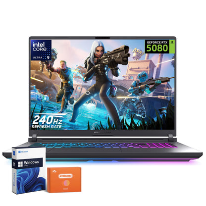 ASUS ROG Strix G18 Gaming Laptop 2025, Intel Ultra 9 275HX(24 Cores), NVIDIA GeForce RTX 5080, 18 Inch 2.5K 240Hz Display, 64GB DDR5, 4TB SSD, WiFi 7, Backlit Keyboard, Windows 11 Pro, Accessories - AOP3D tech