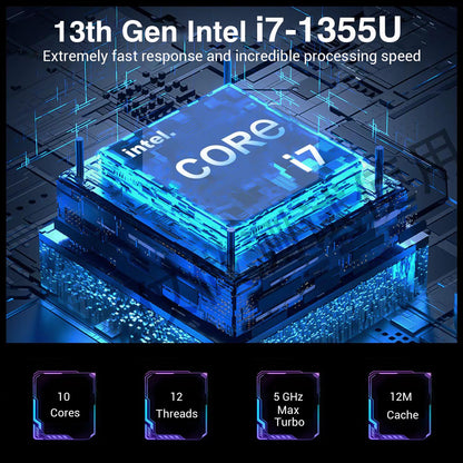 HP 17 Laptop Touchscreen Computer, 17.3" HD+ Touch Screen Business Laptop PC, Intel 10-Core i7, 64GB RAM, 2TB SSD, Windows 11 Pro, Backlit Number Pad, Fingerprint Reader, Wi-Fi 6 - AOP3D tech