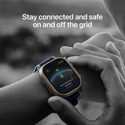 Apple Watch Ultra 3 [GPS + Cellular 49mm] Running & Multisport Smartwatch w/Rugged Titanium Case w/Natural Titanium Milanese Loop - L. Satellite Communications, Advanced Health & Fitness Tracking - AOP3D tech