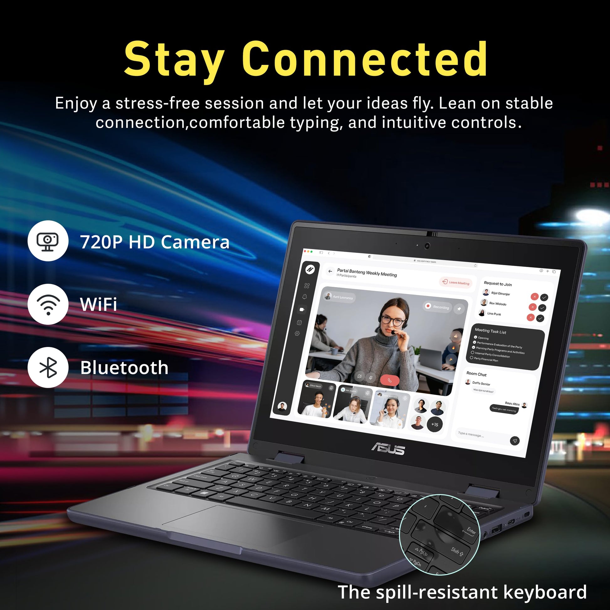 ASUS BR1102FGA 11.6" 2-in-1 Rugged & Spill Resistant Touchscreen Laptop, Intel Celeron N100, 4GB RAM, 288GB Storage(128GB SSD+160GB Docking Station Set), UHD Graphics, WiFi 6, Webcam, Win 11 Pro, Gray - AOP3D tech