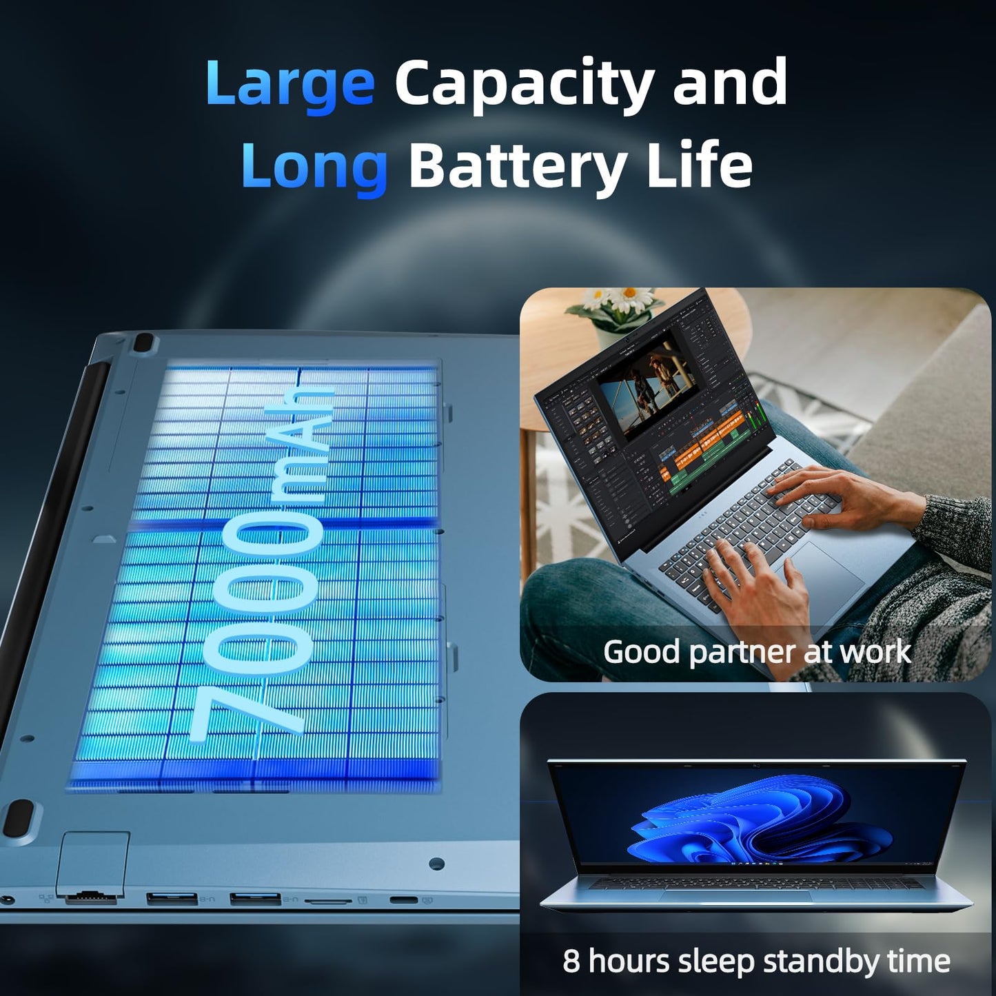 SGIN 15.6 Inch Laptop Computer, Windows 11 Laptops 16GB RAM 1024GB SSD, Celeron N5100, Office 365, IPS FHD, WiFi 6, 53.2WH Battery, 180° Viewing, HDMI, Cooling Fan, for Business and Students - AOP3D tech