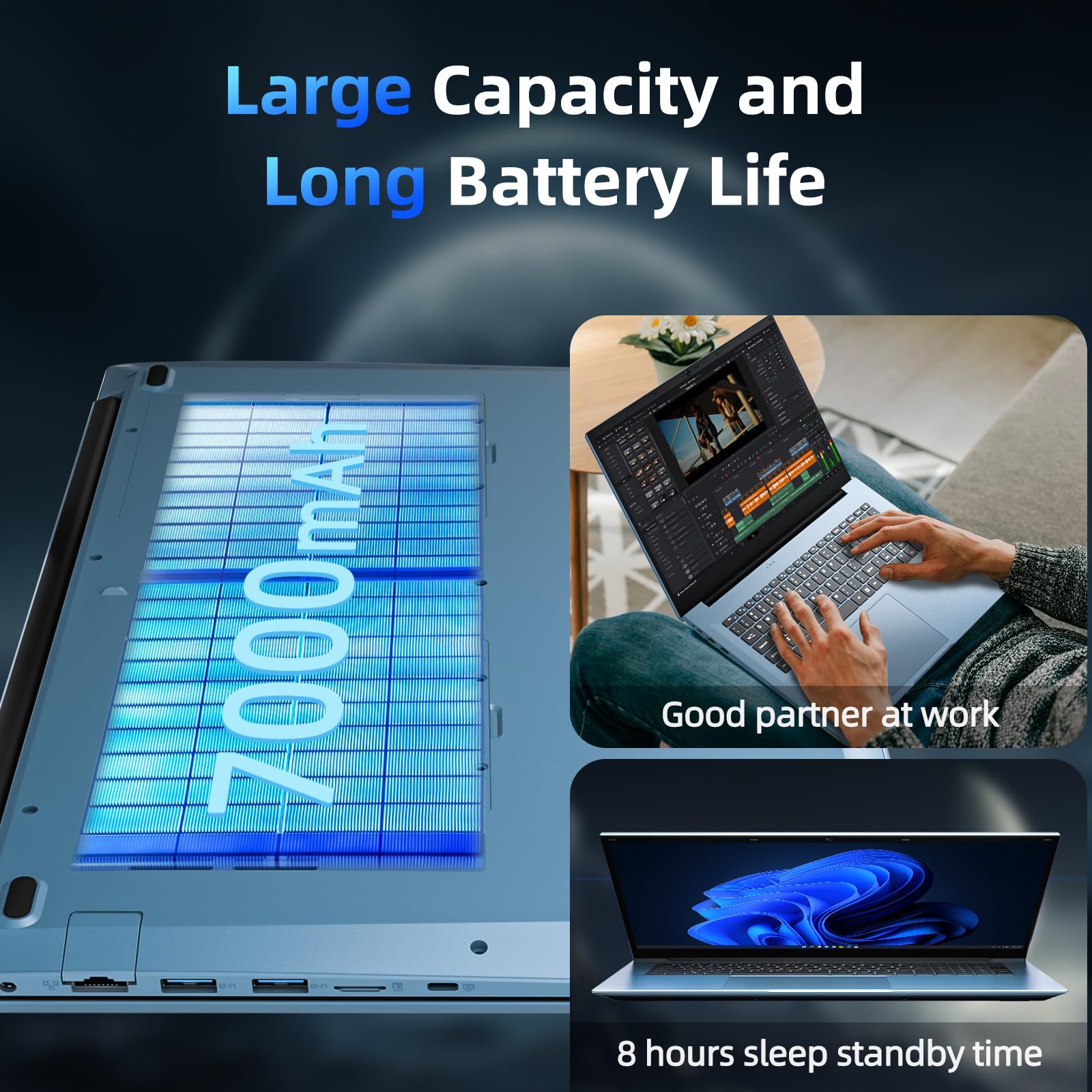SGIN 15.6 Inch Laptop Computer, Windows 11 Laptops 16GB RAM 1024GB SSD, Celeron N5100, Office 365, IPS FHD, WiFi 6, 53.2WH Battery, 180° Viewing, HDMI, Cooling Fan, for Business and Students - AOP3D tech