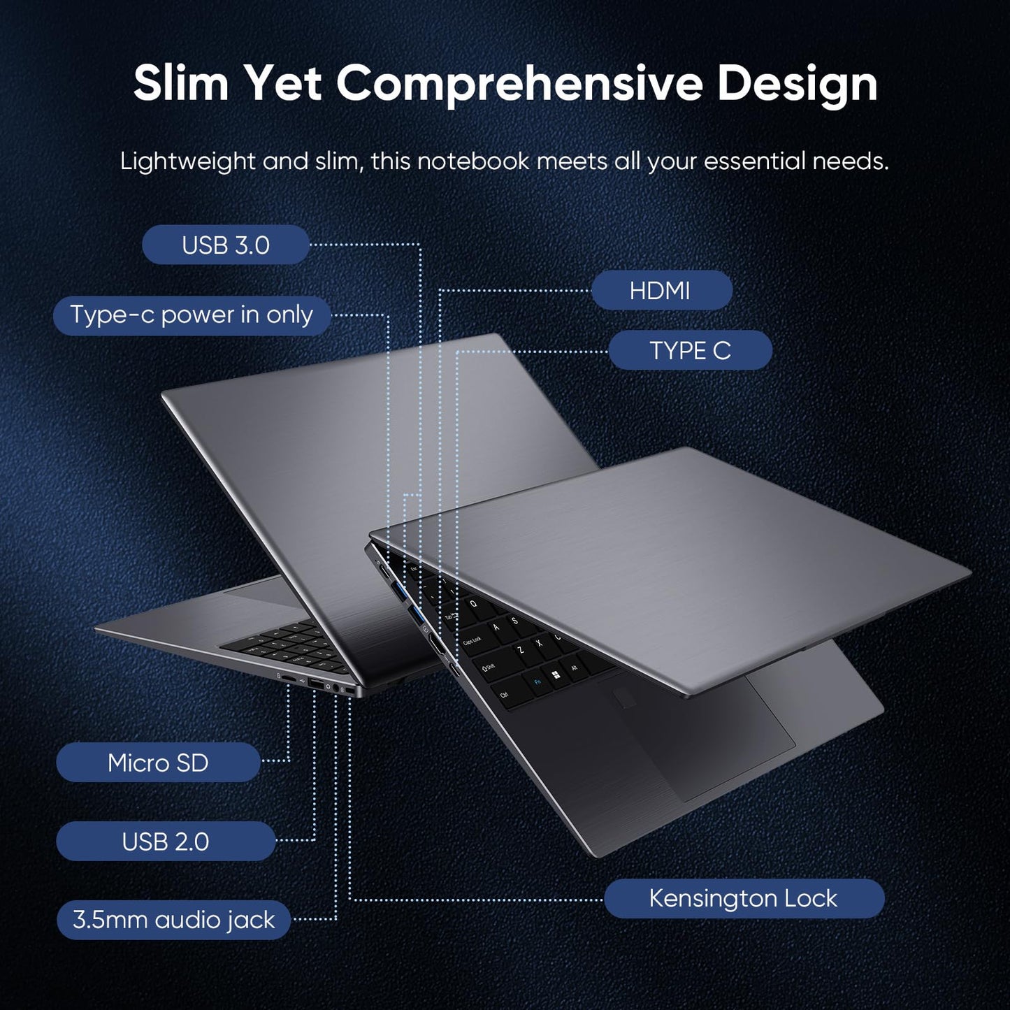Coolby 15.6inch Laptop, 12GB RAM/256GB SSD, 1920x1080 IPS Display, Intel N95(Beats N5095) Quad Core Laptop Computer, Support Fingerprint, WiFi 5, BT - AOP3D tech