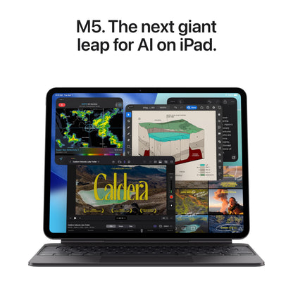 Apple iPad Pro 13-inch (M5): Ultra Retina XDR Display, 256GB, Landscape 12MP Front Camera/12MP Back Camera, LiDAR Scanner, Wi-Fi 7 with Apple N1, Face ID, All-Day Battery Life — Space Black - AOP3D tech