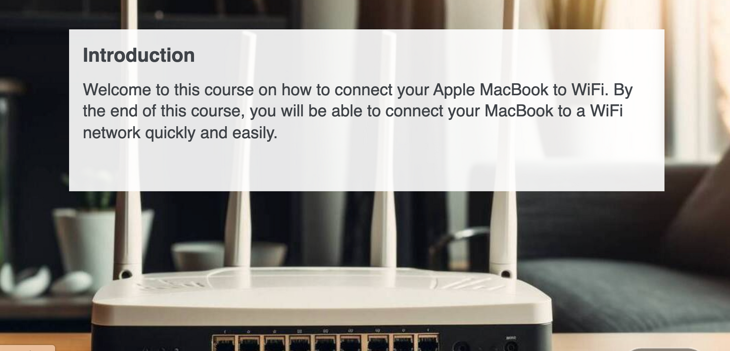 AOP3D E-Course: Connecting Your Apple MacBook to WiFi