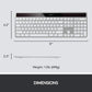 Logitech K750 Wireless Solar Keyboard for Mac Solar Recharging