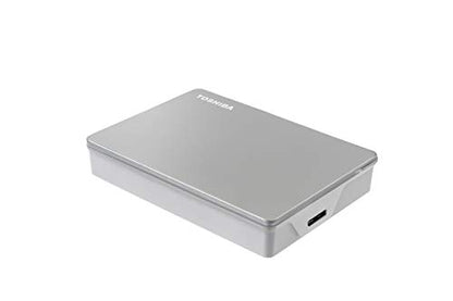 Toshiba Canvio Flex 4TB Portable External Hard Drive USB-C USB 3.0, Silver for PC, Mac, & Tablet - HDTX140XSCCA