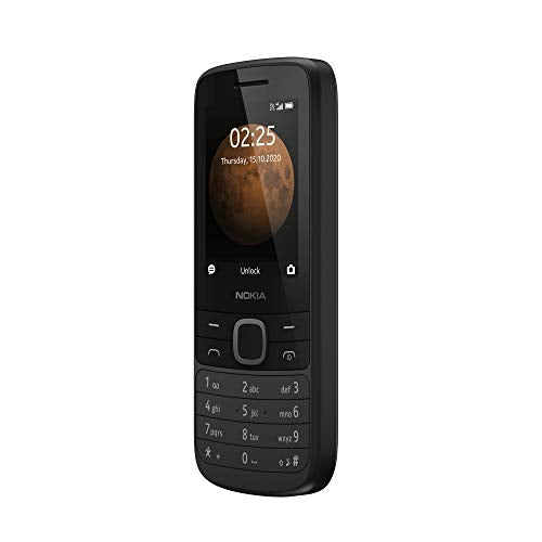 Nokia 225 Unlocked 4G Cell Phone, Black (AT&T/T-Mobile/Cricket/Tracfone/Simple Mobile)