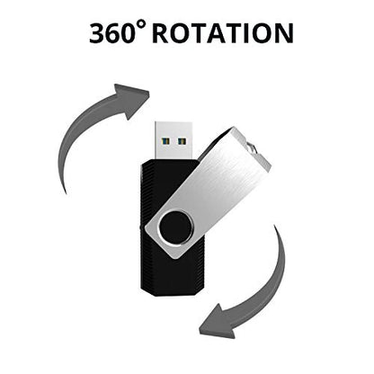 KEXIN 32 GB Flash Drive 3.0 10 Pack Thumb Drive Transfer Speed Up to 80MB/s Swivel USB Flash Drive 3.0 Jump Drive Black