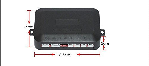 Frostory Car Reverse Backup Parking Sensor Radar System, Buzzer beeps, Detection Distance:30~150CM, Waterproof Sensors (22mm Diameter 2.3M Cable) 4 Packs X60D (Black)