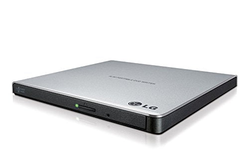 LG Electronics 8X USB 2.0 Super Multi Ultra Slim Portable DVD+/-RW External Drive with M-DISC Support, Retail (Silver) GP65NS60