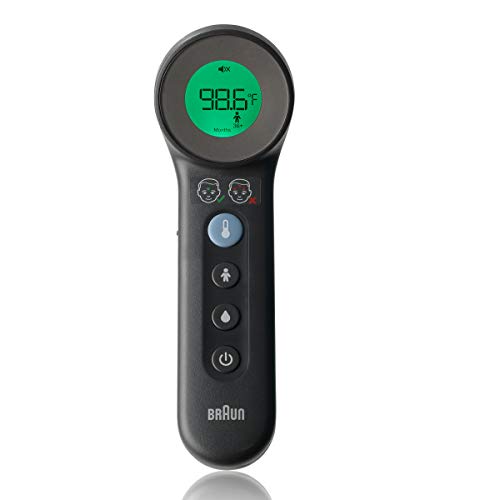 Braun No Touch 3-in-1 Thermometer -  Touchless Thermometer for Adults, Babies, Toddlers and Kids – Fast, Reliable, and Accurate Results