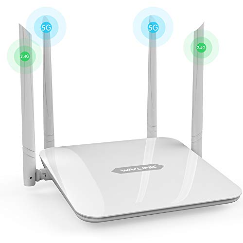 WiFi Router,1200Mbps Home Router High Power Wireless Router AC1200 Dual Band 5G+2.4Ghz Smart Computer Routers High Speed WiFi Box with Amplifiers PA+LNA, 2 x 2 MIMO 5dBi Antennas