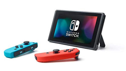 Newest Nintendo Switch 32GB Console with Neon Blue and Neon Red Joy-Con, 6.2" Multi-Touch 1280x720 Display, WiFi, Bluetooth, HDMI and GalliumPi 12-in-1 Bundle