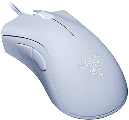 Razer DeathAdder Essential Gaming Mouse: 6400 DPI Optical Sensor - 5 Programmable Buttons - Mechanical Switches - Rubber Side Grips - White